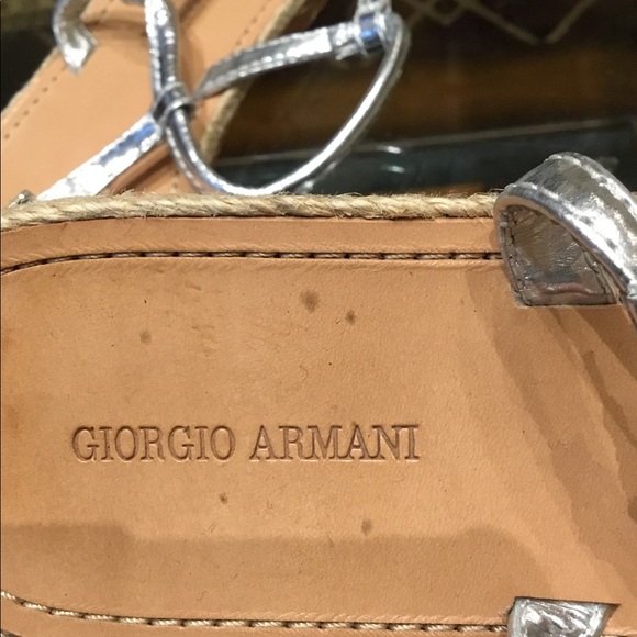 🦋 GIORGIO ARMANI  SANDALS MADE IN ITALY  SIZE 7.5 - Picture 2 of 8